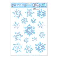 Christmas Crystal Snowflake Clings - Bulk/180 Clings
