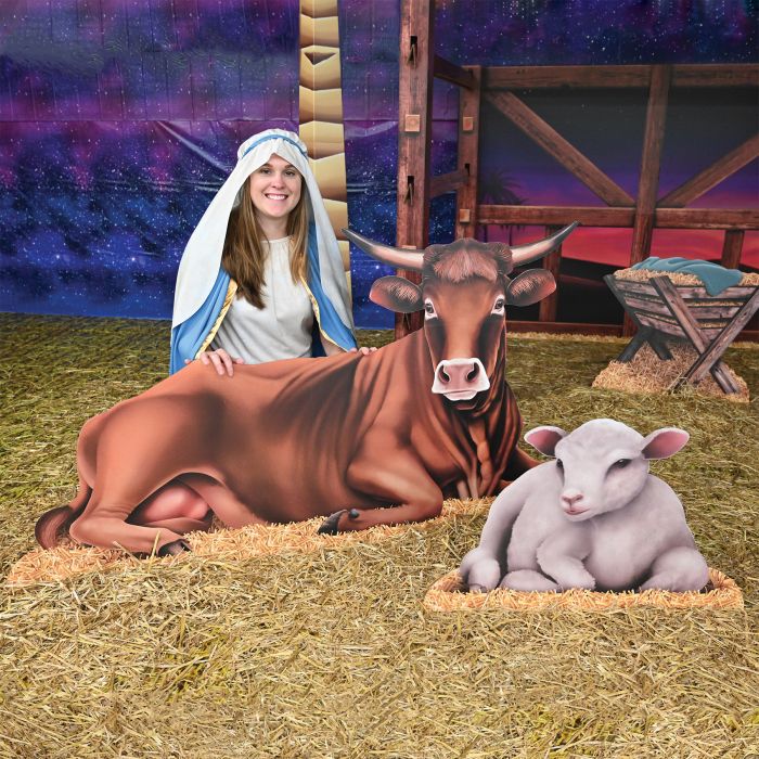 16 Pack Bulk Nativity Scene Stand-Ups