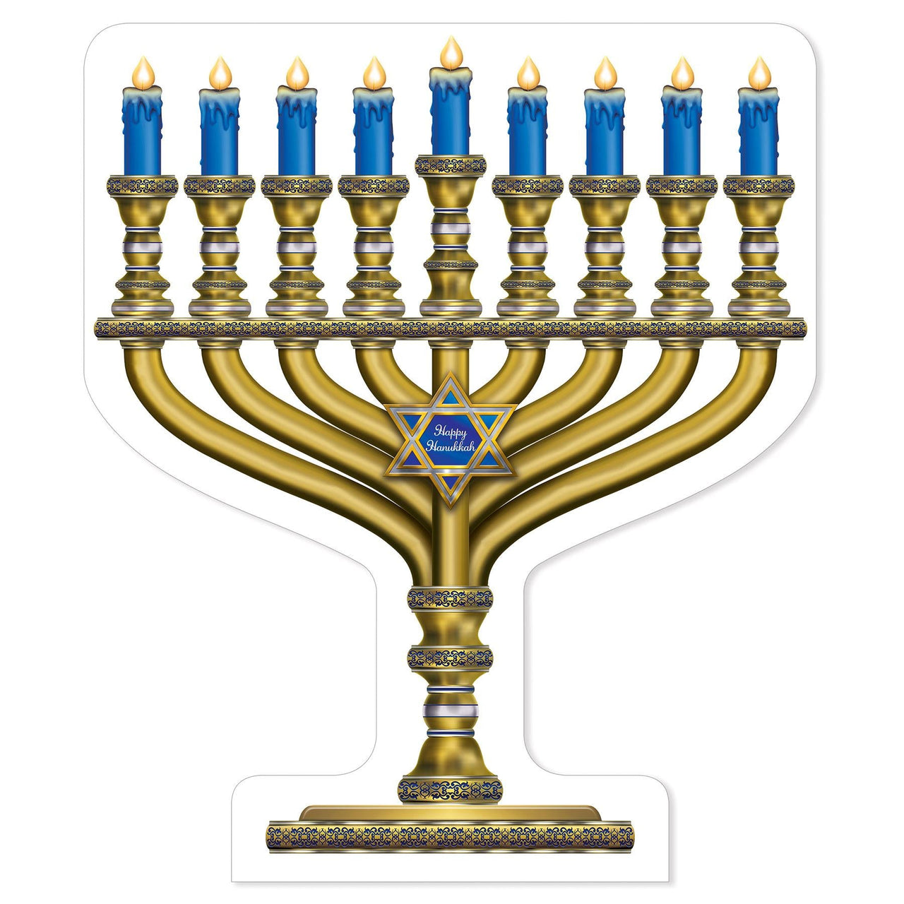 Menorah Stand-Up Decoration Decoration - Bulk 4 Pack