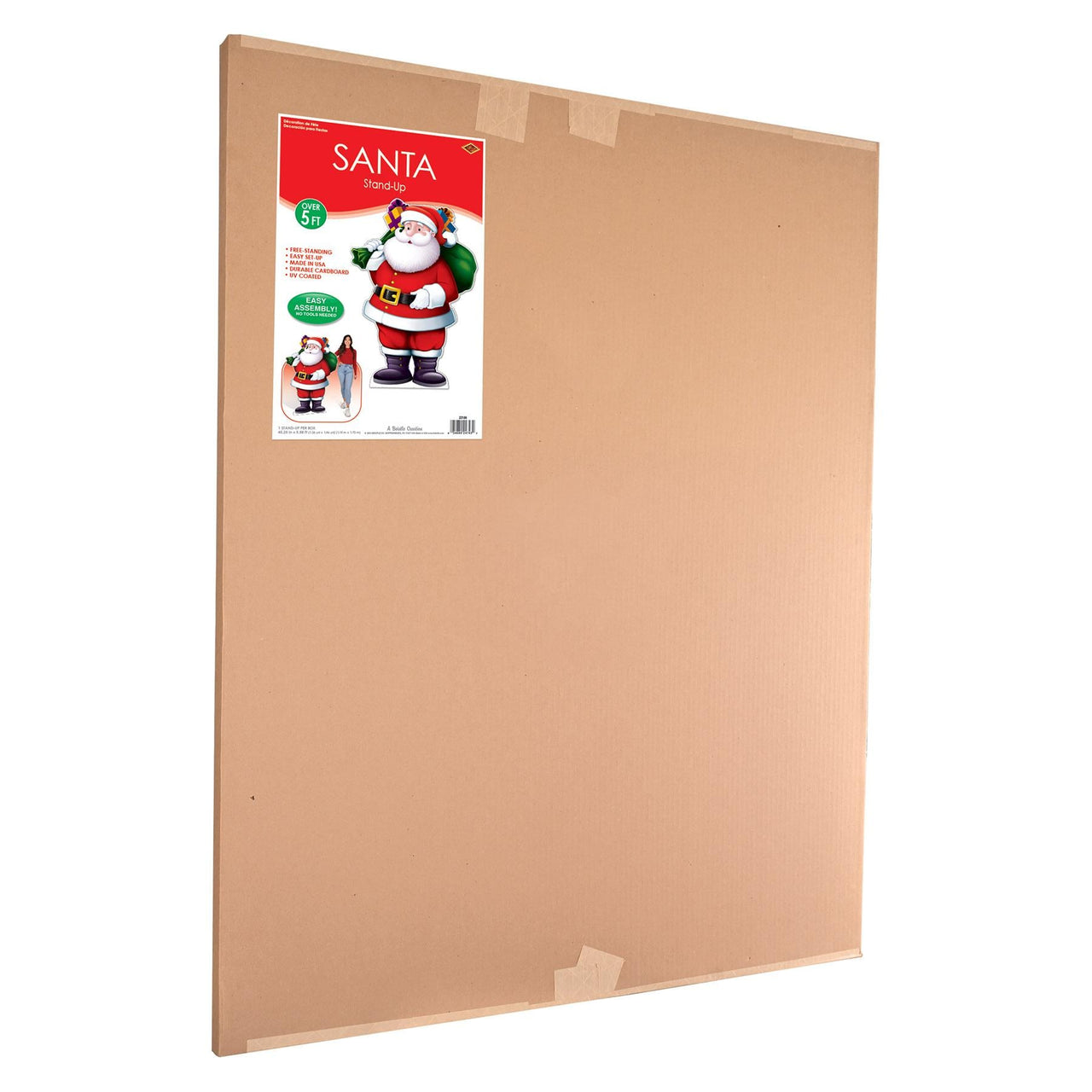 Beistle Santa Stand-Up - 67 inch x 45.25 inch Christmas Winter Decor - 3-D Prop