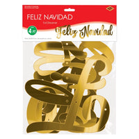 12 Pack Bulk Foil Feliz Navidad Streamer
