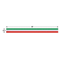 Fire Resistant Red, White & Green Crepe Streamer 