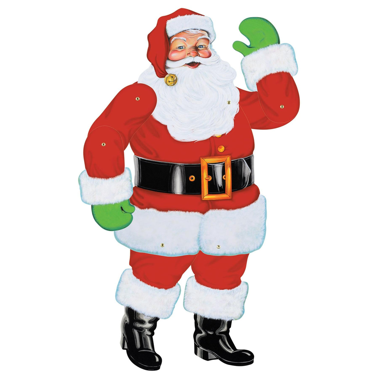 29 Inch Tall Jointed Santa Christmas Decoration - Bulk 12 Pack
