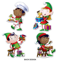 48 Pack Bulk Elves Cutout Decorations