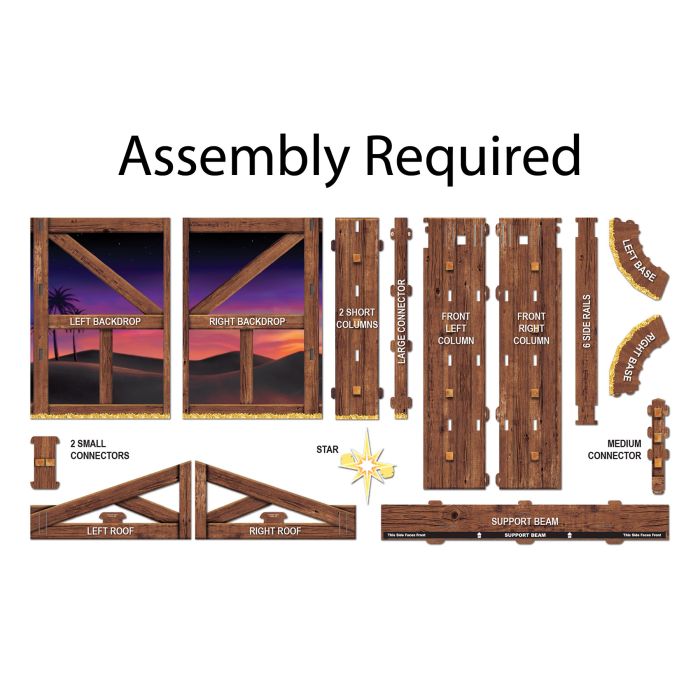 Nativity Scene Photo Prop Decoration Stand-Up