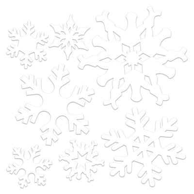 Plastic Die-Cut Snowflakes - Bulk/84 Snowflakes