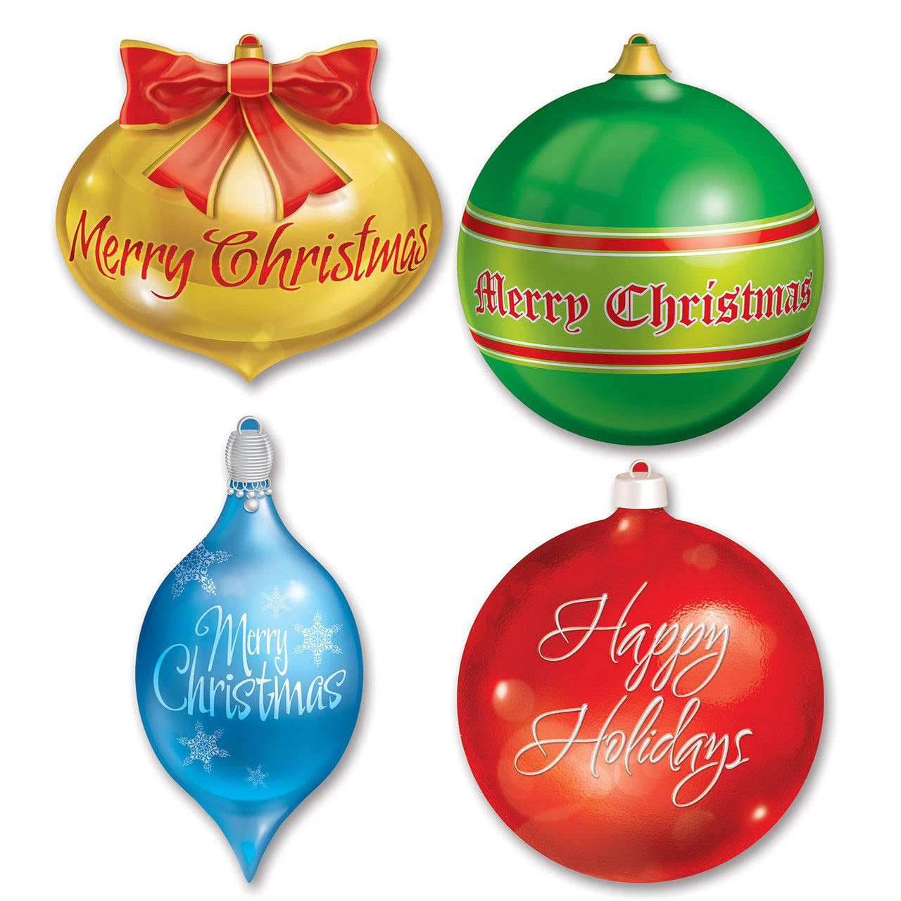 Christmas Ornament Cutouts - Bulk 48 Pack