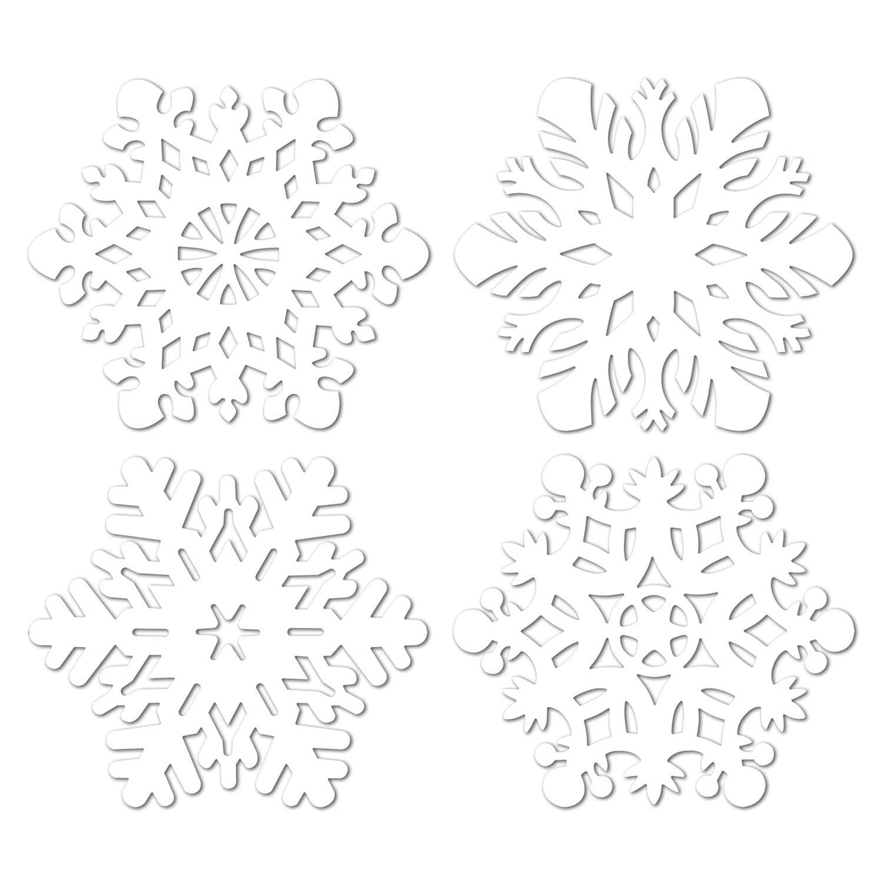 Christmas Die-Cut Snowflakes Decoration - Bulk 24 Pack