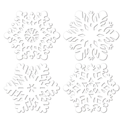 Christmas Die-Cut Snowflakes Decoration - Bulk 24 Pack