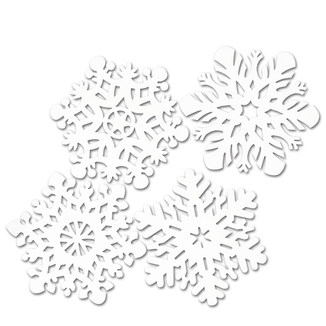 Christmas Packaged Snowflake Cutouts - Bulk 48 Pack