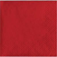 1200 pc Bulk Classic Red 2 Ply Beverage Napkins