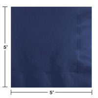 1200 pc Bulk Navy 2 Ply Beverage Napkins