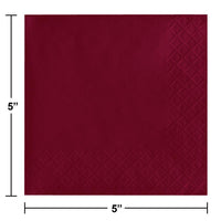 Burgundy Beverage Napkin 2Ply (200/Pkg)