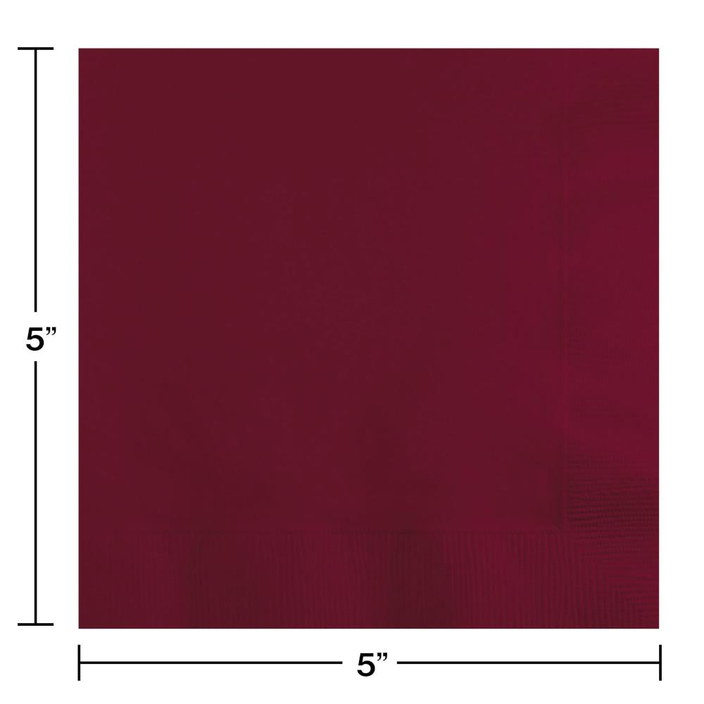 Burgundy Beverage Napkin 2Ply (200/Pkg)
