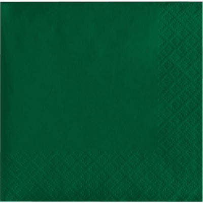 1200 pc Bulk Hunter Green Paper Beverage Napkin 2ply