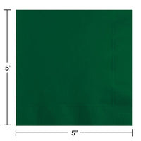1200 pc Bulk Hunter Green Paper Beverage Napkin 2ply