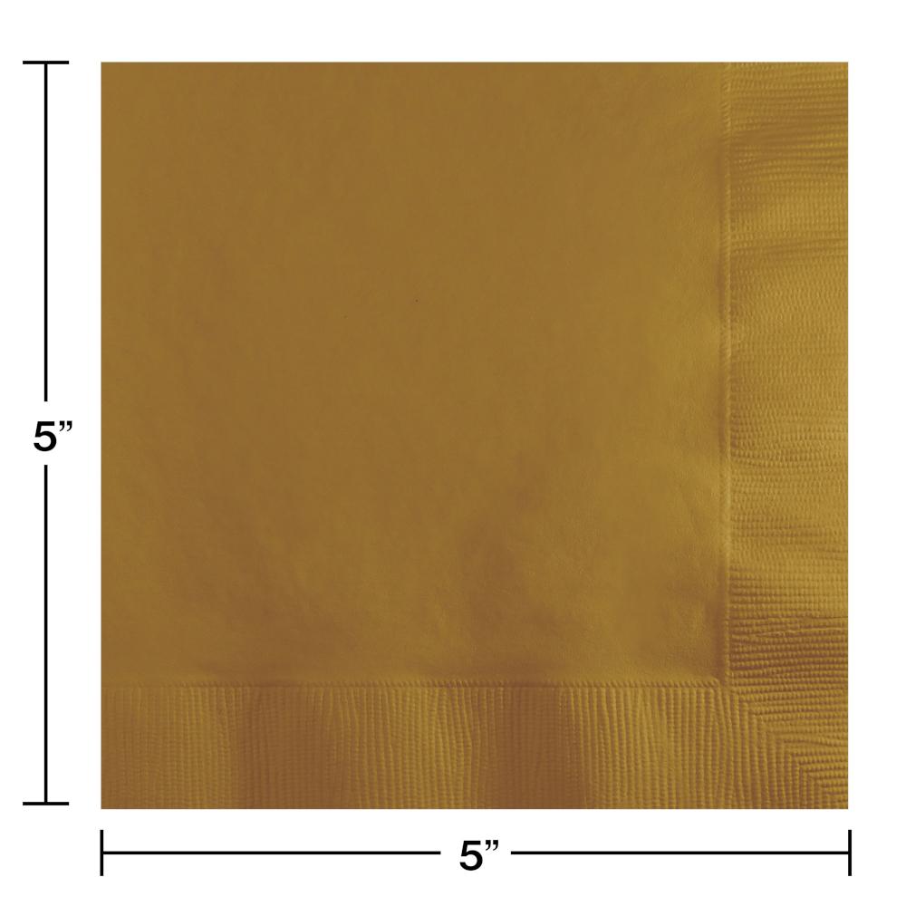 Glittering Gold Beverage Napkin 2Ply (200/Pkg)