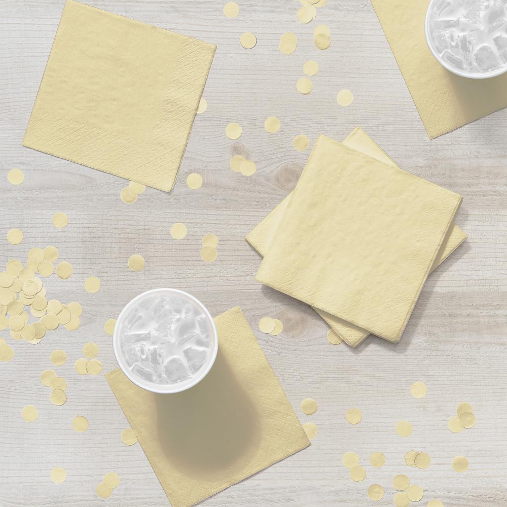 1200 pc Bulk Ivory 2 Ply Beverage Napkins