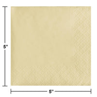1200 pc Bulk Ivory 2 Ply Beverage Napkins