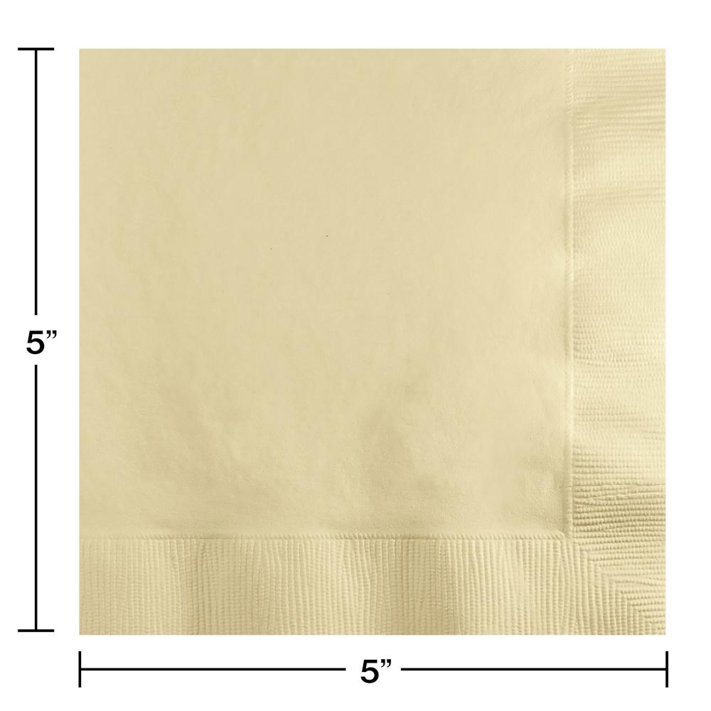 1200 pc Bulk Ivory 2 Ply Beverage Napkins