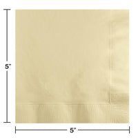 1200 pc Bulk Ivory 2 Ply Beverage Napkins
