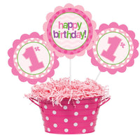 18ct Bulk 1st Birthday Girl Centerpiece Sticks