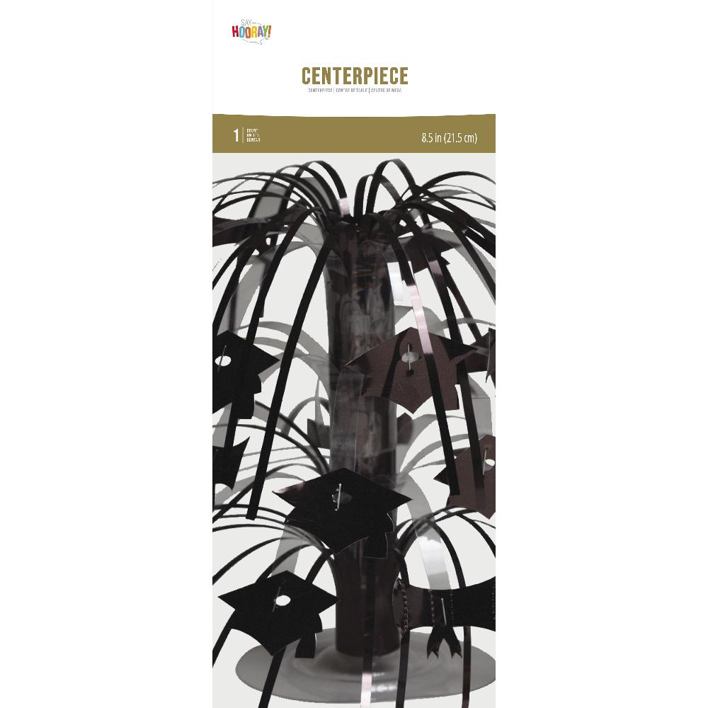 Black Mortarboard Graduation Centerpiece Party Decoration