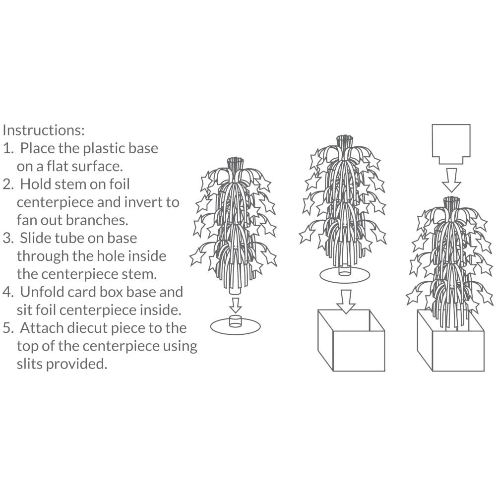 6ct Bulk Tailgate Rush Cascading Foil Centerpieces