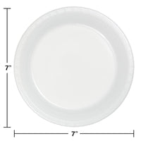 White Prem Plastic Dessert Plates, 20 ct Party Decoration