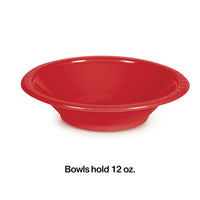 240ct Bulk Classic Red 12 oz Plastic Bowls