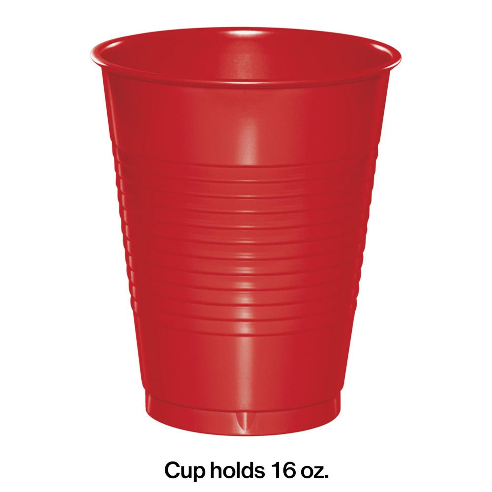 240 pc Bulk Classic Red 16 oz Plastic Cups