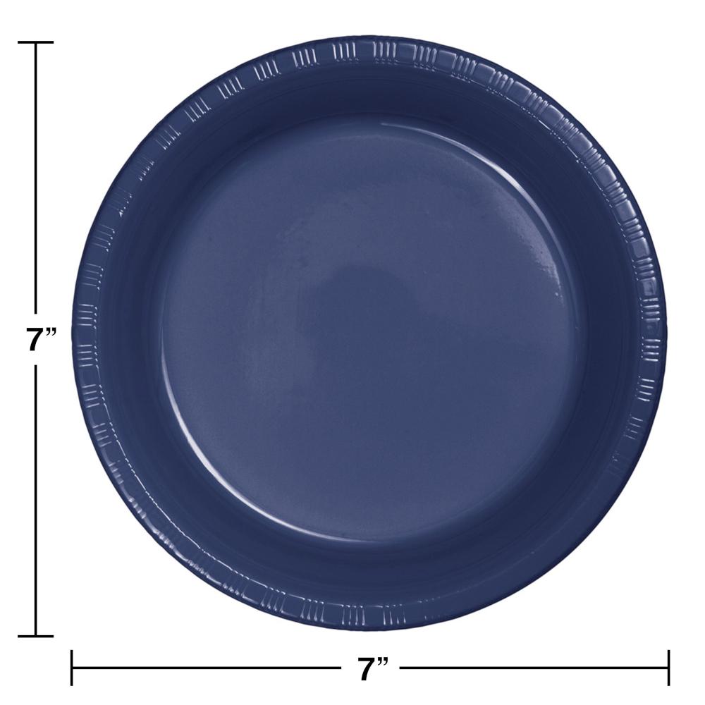 Navy Blue Plastic Dessert Plates, 20 ct Party Decoration