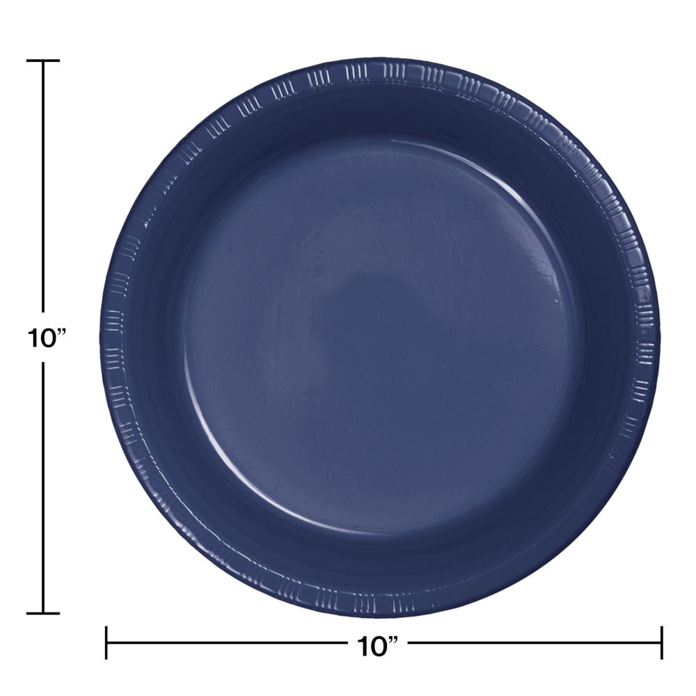Navy Blue Plastic Banquet Plates, 20 ct