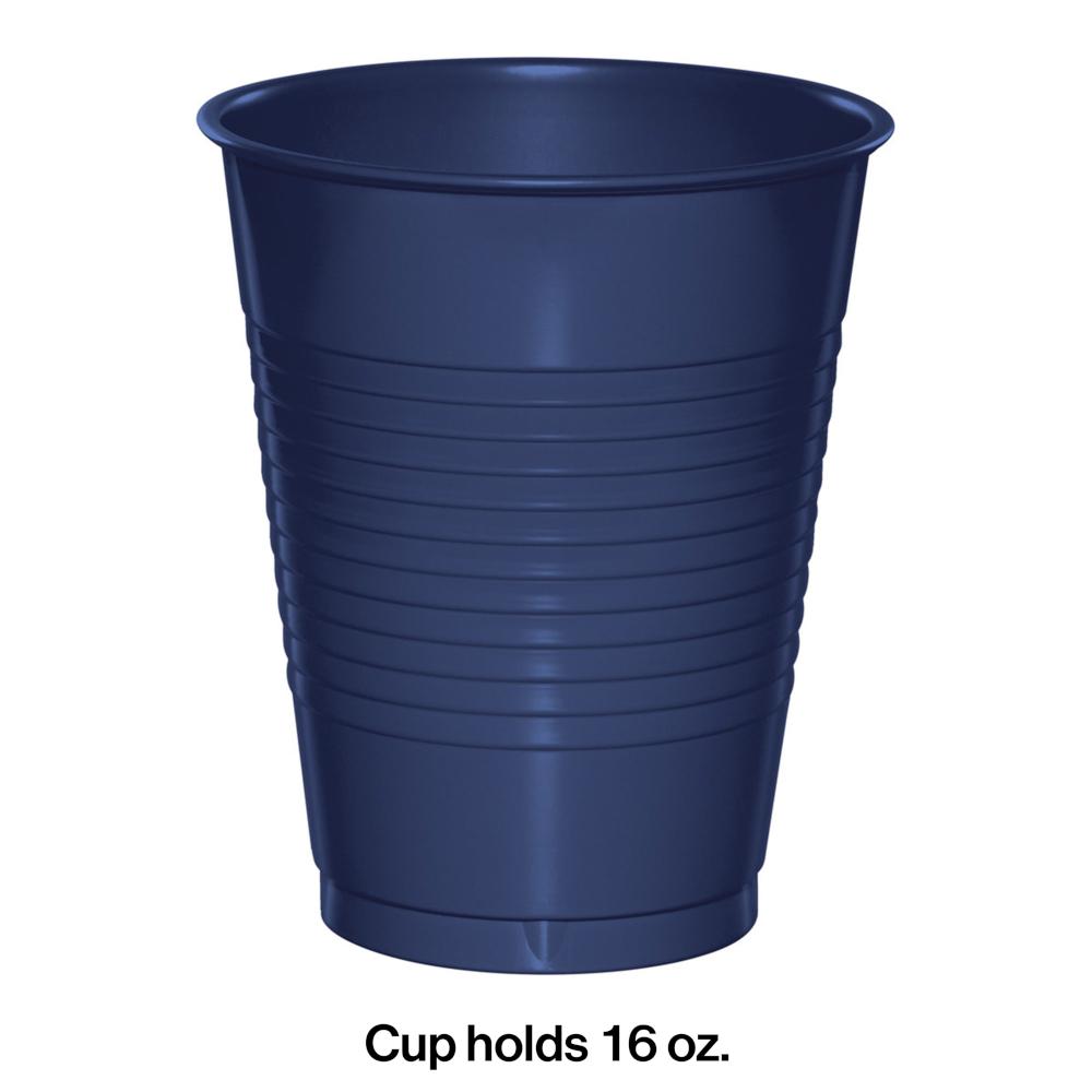 Navy Blue Plastic Cups, 20 ct Party Decoration