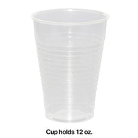 240ct Bulk Clear 12 oz Plastic Cups