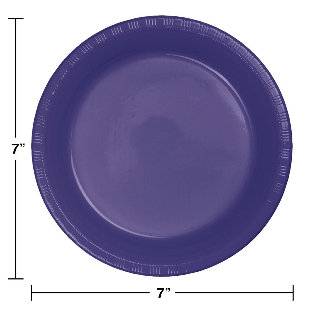 Purple Plastic Dessert Plates, 20 ct Party Decoration