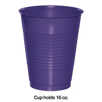 Purple Plastic Cups, 20 ct Party Decoration