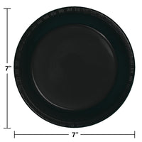 Black Plastic Dessert Plates, 20 ct Party Decoration