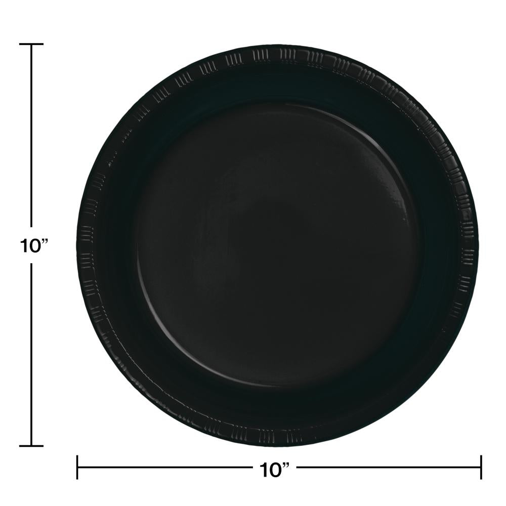 Black Plastic Banquet Plates, 20 ct