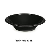 240ct Bulk Black Velvet 12 oz Plastic Bowls