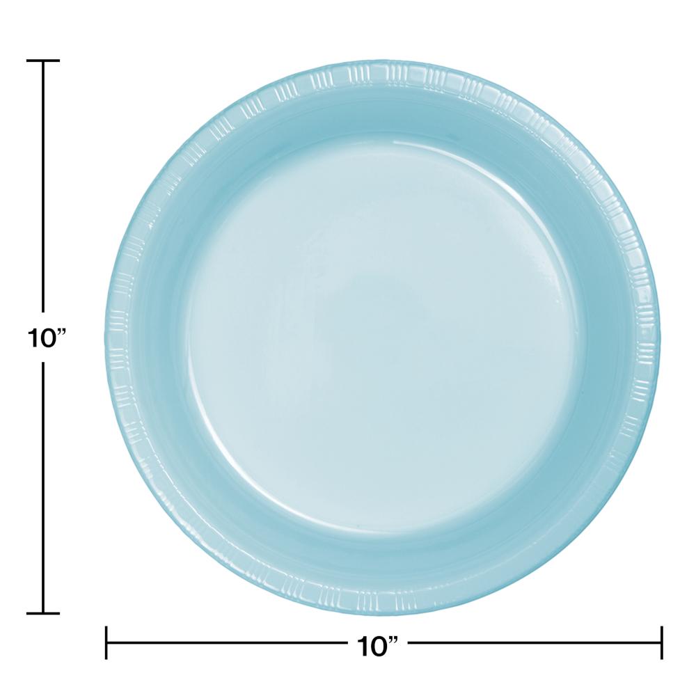 Pastel Blue Plastic Banquet Plates, 20 ct