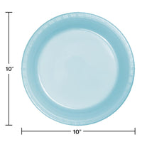 Pastel Blue Plastic Banquet Plates, 20 ct