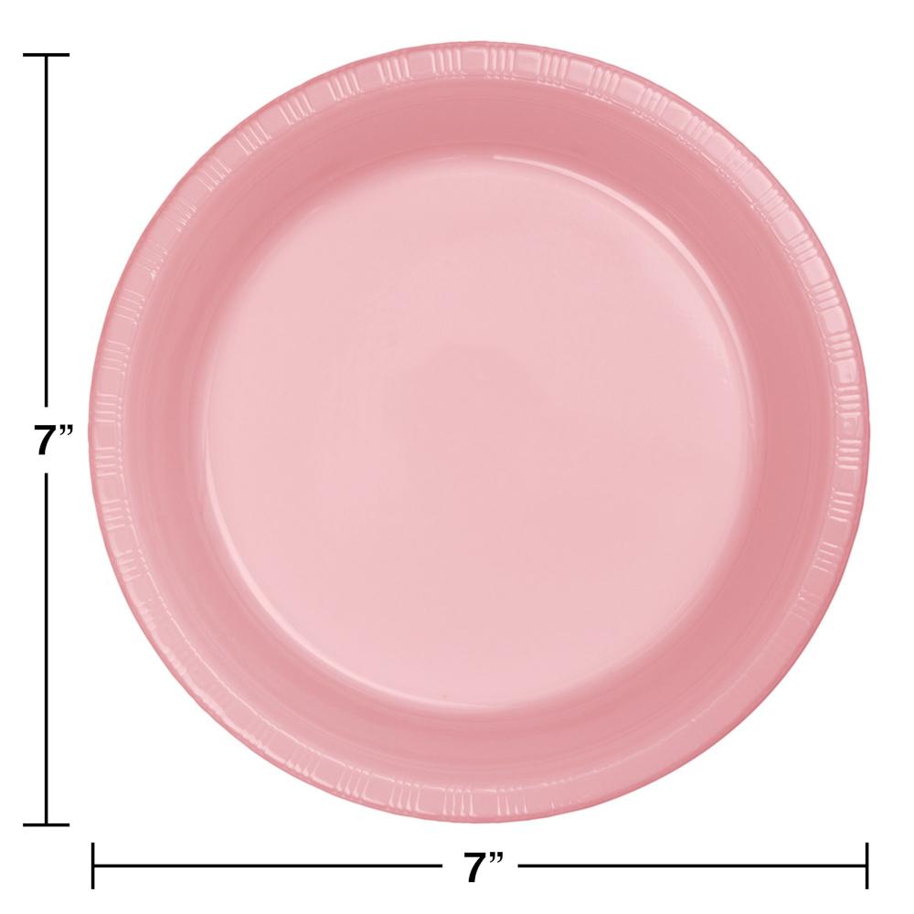 240ct Bulk Classic Pink Plastic Dessert Plates