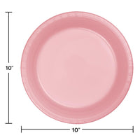 Classic Pink Plastic Banquet Plates, 20 ct