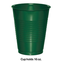 Hunter Green 16 Oz Plastic Cups (20/Pkg)