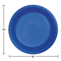 Cobalt Blue Plastic Banquet Plates, 20 ct