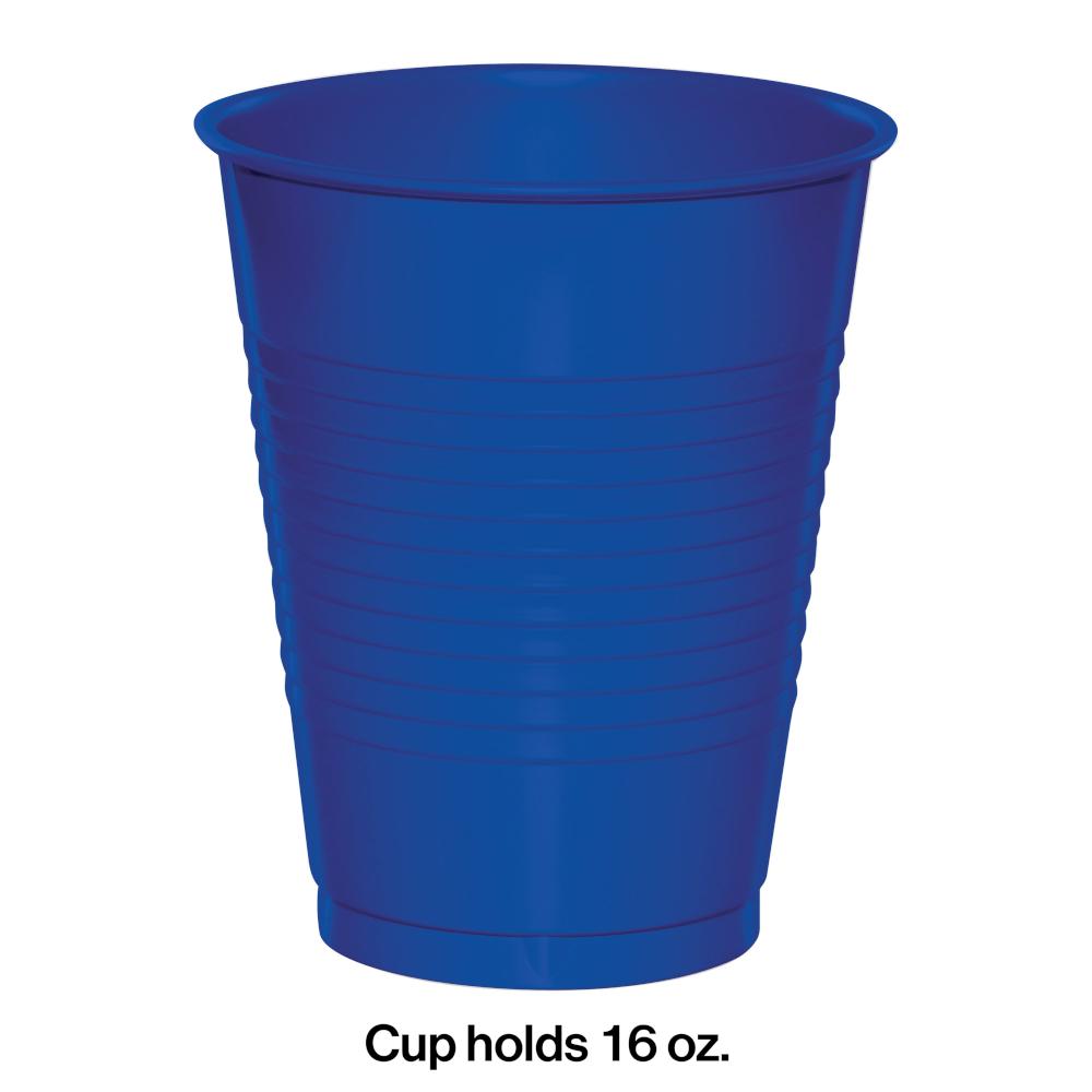 Cobalt Blue Plastic Cups, 20 ct Party Decoration