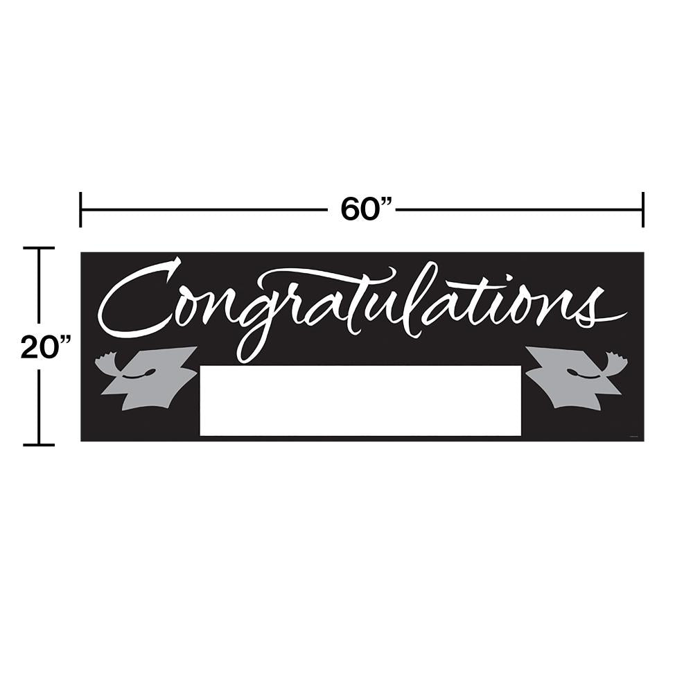6ct Bulk Black Graduation Party Banners