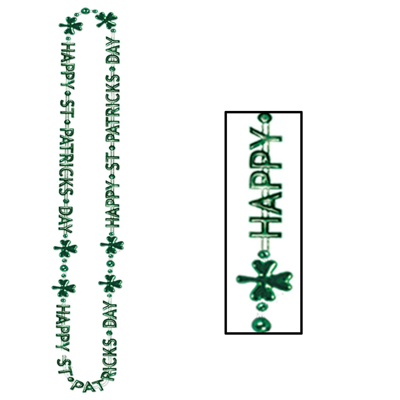 St Patrick's Day Bead Necklace - Bulk 12 Pack