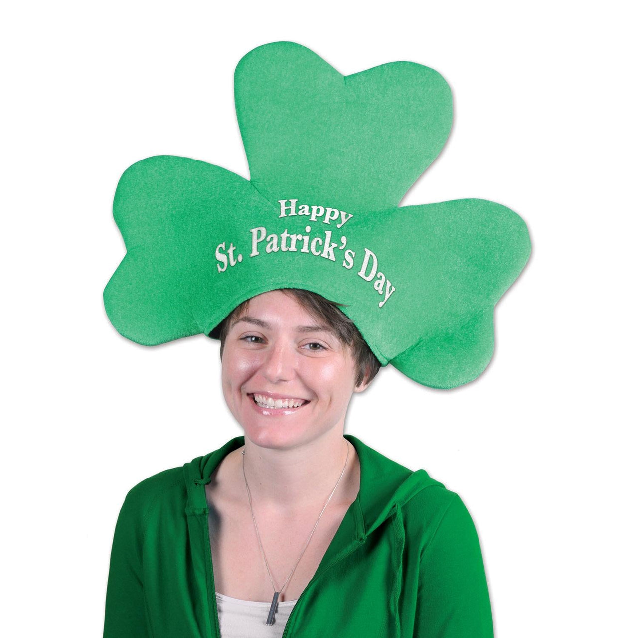 Plush St Patrick's Day Shamrock Hat - Bulk 6 Pack